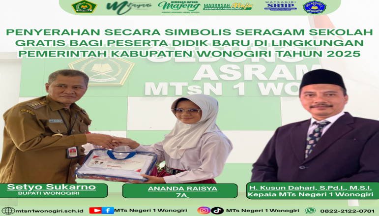 Dukung Pendidikan Merata, Pemkab Wonogiri Bagikan Seragam Gratis untuk Siswa Baru – MTsN 1 Wonogiri Hadir!