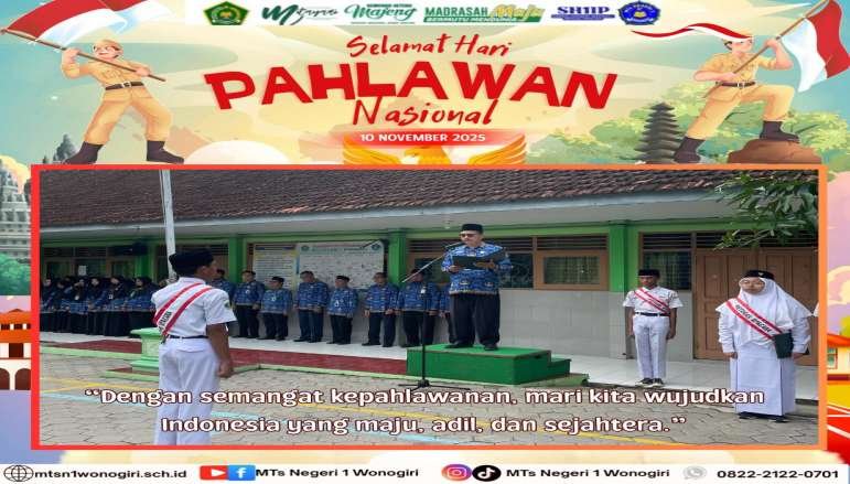“Pagi yang Penuh Semangat! MTsN 1 Wonogiri Peringati Hari Pahlawan dengan 860 Peserta”
