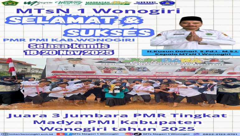 Semangat Tak Terhenti: PMR MTsN 1 Wonogiri Sukses Raih Juara 3
