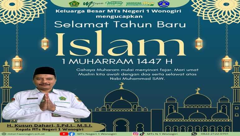 DI BAWAH LANGIT MUHARRAM, MTS NEGERI 1 WONOGIRI TEGUHKAN KOMITMEN MENDIDIK DENGAN HATI DAN IMAN!