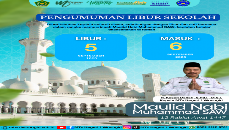 Perhatian Peserta Didik! Libur Sekolah 5 September, Masuk Lagi 6 September 2025