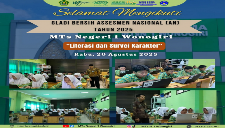 Gladi bersih assesmen nasional(AN) 2025) MTs Negeri 1 Wonogiri